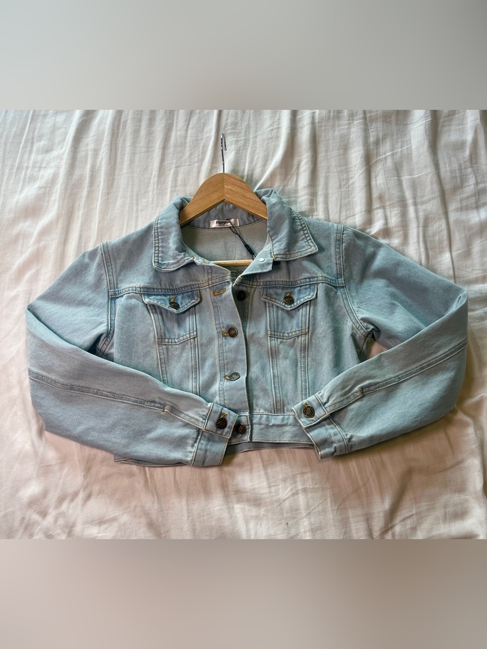 Western Cotton Cropped Jean Jacket